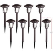 Wholesale - 8pk GIGALUMI SOLAR POWERED LED PATH LIGHTS C/P 4, UPC: NO UPC